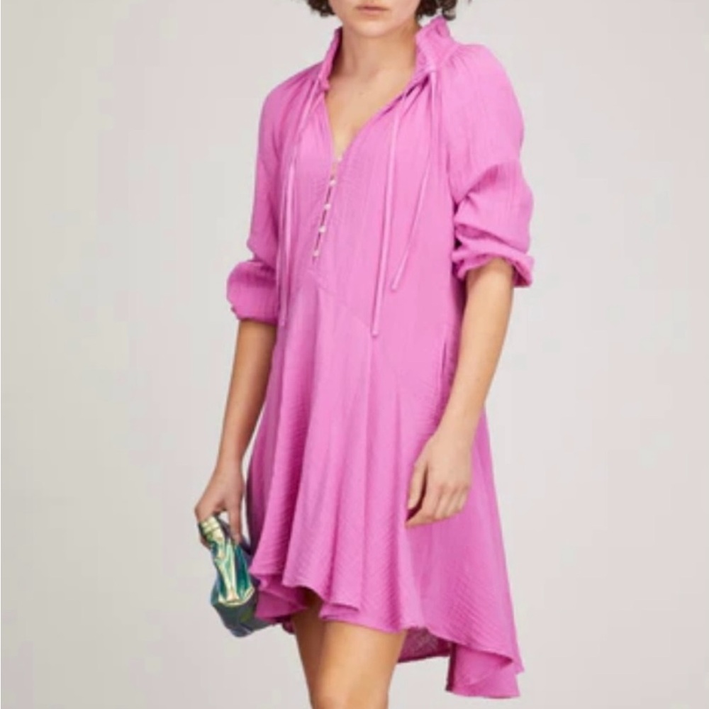 Xirena Short Dress Lola Rosebud Pink 100% Cotton NWT Sz Small